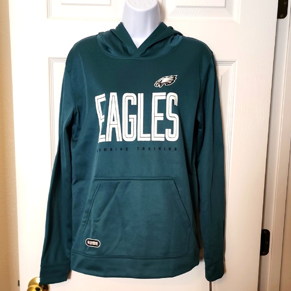 NFL Eagles Teal Hoodie Sweatshirt, New Youth Size XL